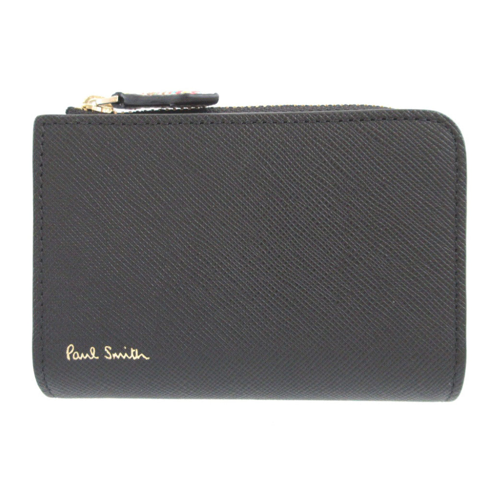 新品同様 ポールスミス レザー ブラック 黒 キーケース付 コインケース 0197【中古】Poul Smith