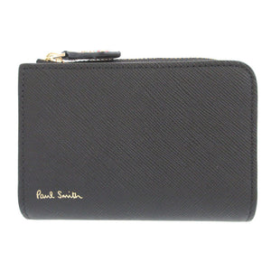 新品同様 ポールスミス レザー ブラック 黒 キーケース付 コインケース 0197【中古】Poul Smith
