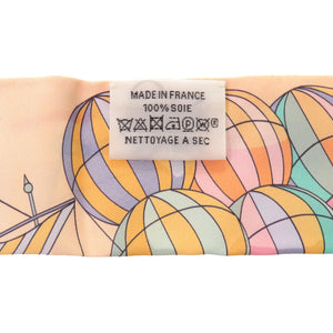 美品 エルメス ツイリー LES FOLIES DU CIEL 大空の狂気 オレンジ シルク スカーフ 0210 【中古】 HERMES