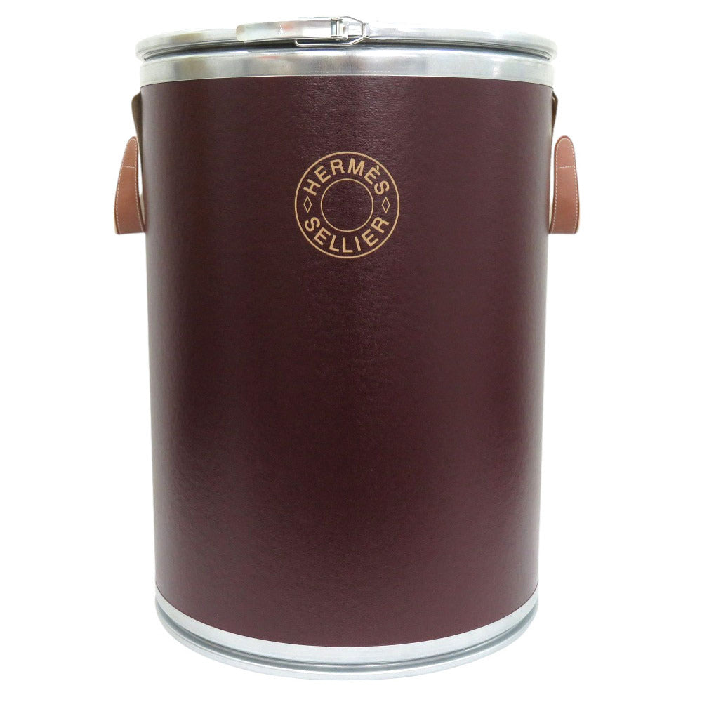 未使用 エルメス サドルボックス ルージュセリエ アルミ リサイクルペーパー オブジェ 0213 【中古】 HERMES