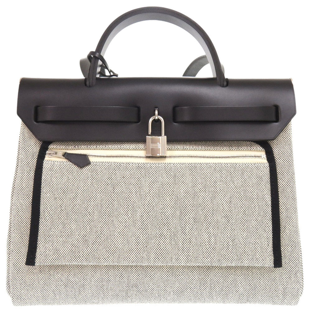 未使用 エルメス エールバッグジップ 31 PM ペガサスポップ トワルアッシュ ヴァッシュハンター ブルーインディゴ Y刻印(2020年製) ハンドバッグ 0221 【中古】 HERMES