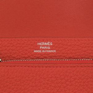 美品 エルメス ドゴン コンパクト トゴ ルージュガランス シルバー金具 Y刻印(2020年製) 二つ折り財布 0238【中古】HERMES