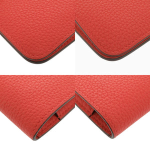 美品 エルメス ドゴン コンパクト トゴ ルージュガランス シルバー金具 Y刻印(2020年製) 二つ折り財布 0238【中古】HERMES