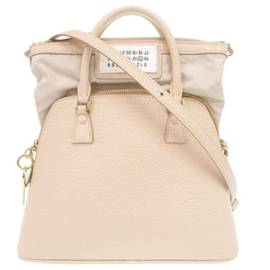 美品 メゾン マルジェラ 5AC S56WG0082 レザー ピンク 2WAY ハンドバッグ ショルダーバッグ 0248【中古】Maison Margiela