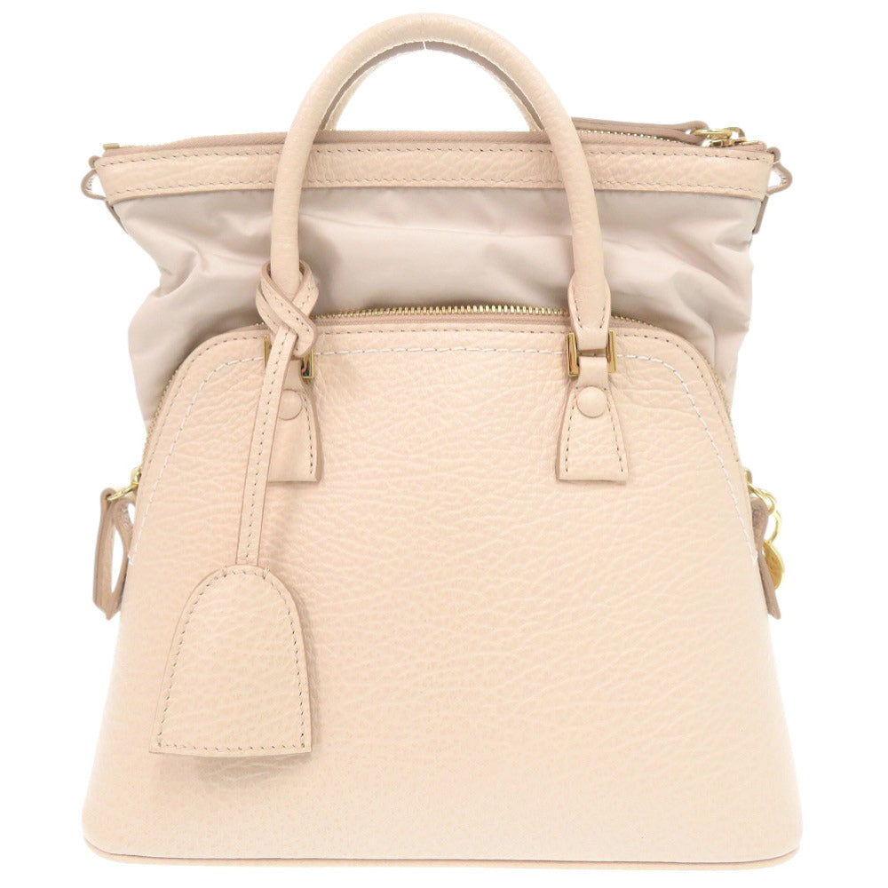 美品 メゾン マルジェラ 5AC S56WG0082 レザー ピンク 2WAY ハンドバッグ ショルダーバッグ 0248【中古】Maison Margiela