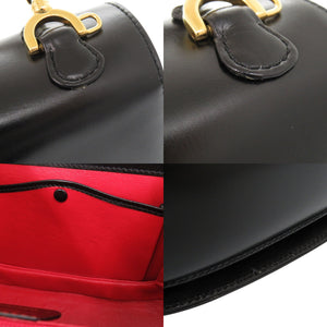 美品 グッチ バンブー 000 46 0188 レザー ブラック 2WAY ハンドバッグ ショルダーバッグ 0257【中古】GUCCI