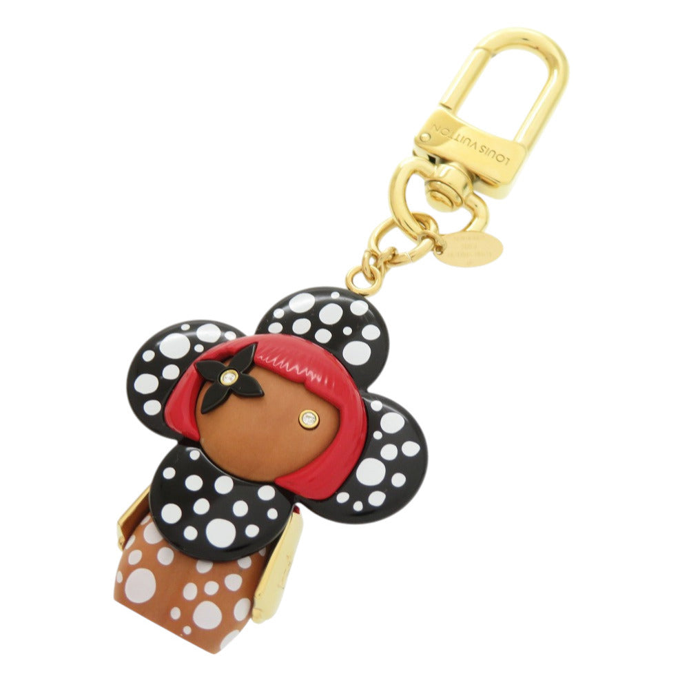 新品同様 ルイ ヴィトン LV×YK ポルトクレ ヴィヴィエンヌ インフィニティドット 草間彌生 M01145 キーホルダー ブラック ホワイト LV 0268 【中古】 LOUIS VUITTON