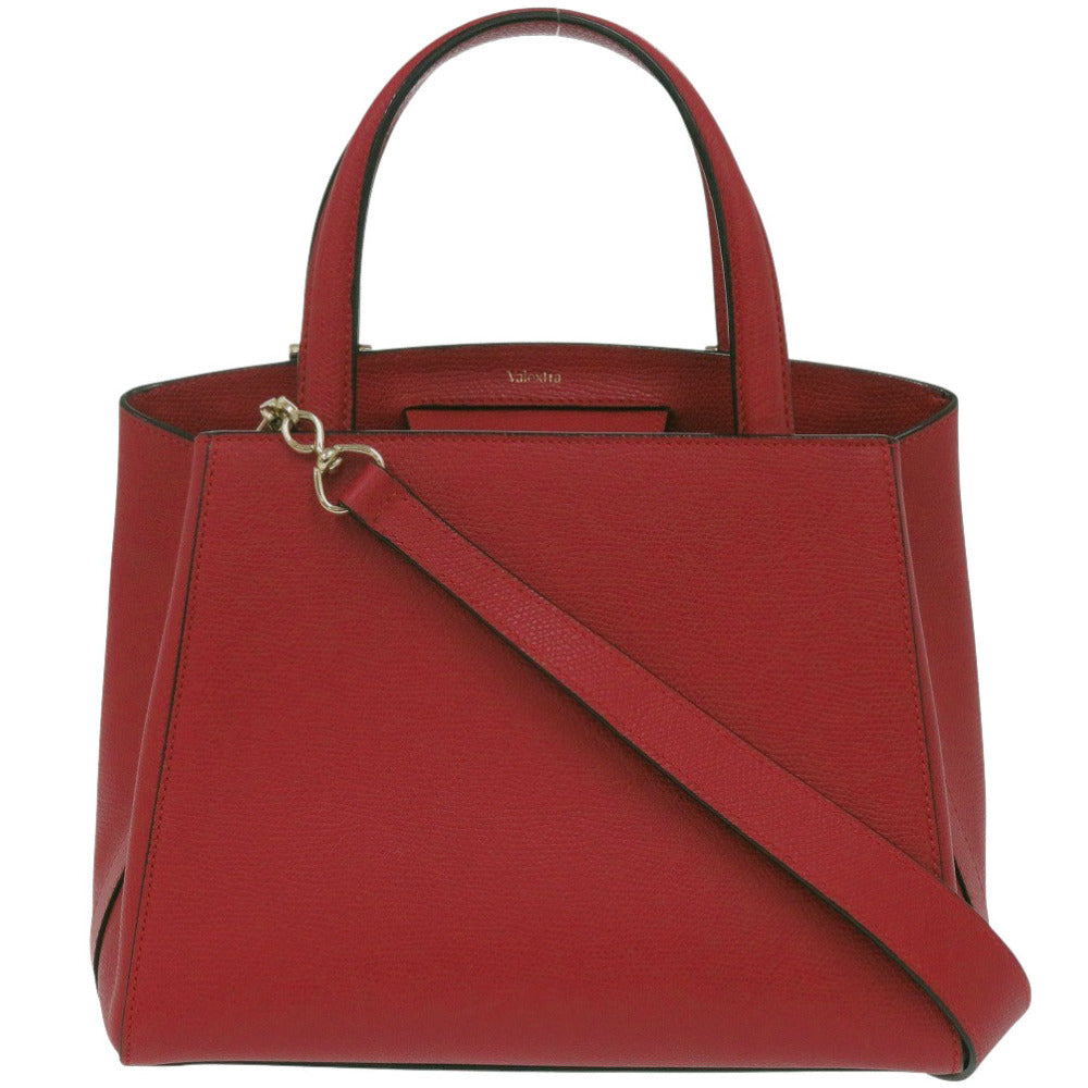 新品同様 ヴァレクストラ 2WAY トリエンナーレ スモール レザー レッド ハンドバッグ 赤 0271【中古】Valextra