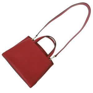 新品同様 ヴァレクストラ 2WAY トリエンナーレ スモール レザー レッド ハンドバッグ 赤 0271【中古】Valextra