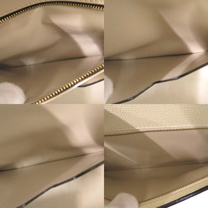 美品 ヴァレクストラ 2WAY セリエエッセ ミディアム レザー ホワイト/ブラック ハンドバッグ 0276【中古】Valextra