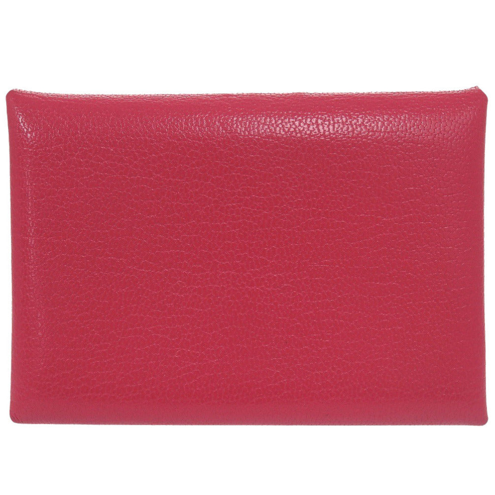 美品 エルメス カルヴィデュオ シェーブルシャムキラ ローズエクストリーム シルバー金具 B刻印(2023年製) コインケース 財布 0287【中古】HERMES