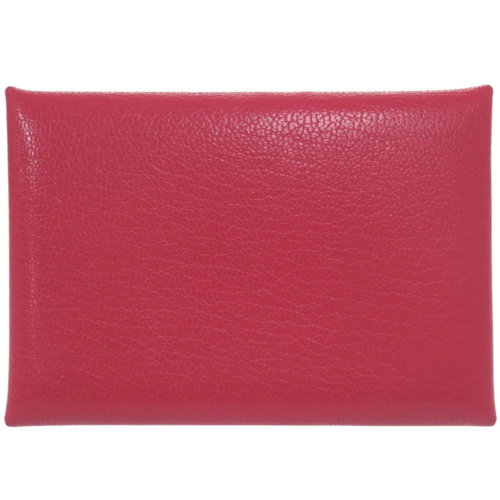 美品 エルメス カルヴィデュオ シェーブルシャムキラ ローズエクストリーム シルバー金具 B刻印(2023年製) コインケース 財布 0287【中古】HERMES