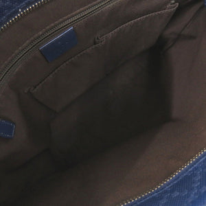 美品 グッチ Diamante Hilary Lux ショルダーバッグ ディアマンテ柄 A4収納 斜め掛け レザー ネイビー 0300【中古】GUCCI