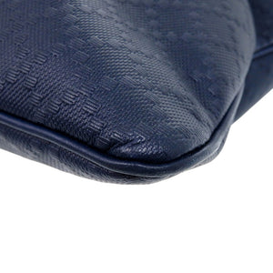 美品 グッチ Diamante Hilary Lux ショルダーバッグ ディアマンテ柄 A4収納 斜め掛け レザー ネイビー 0300【中古】GUCCI