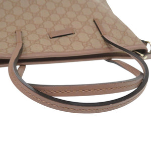 美品 グッチ 2way ハンドバッグ GGスプリーム 353440 コーティングキャンバス レザー ピンク 0302【中古】GUCCI