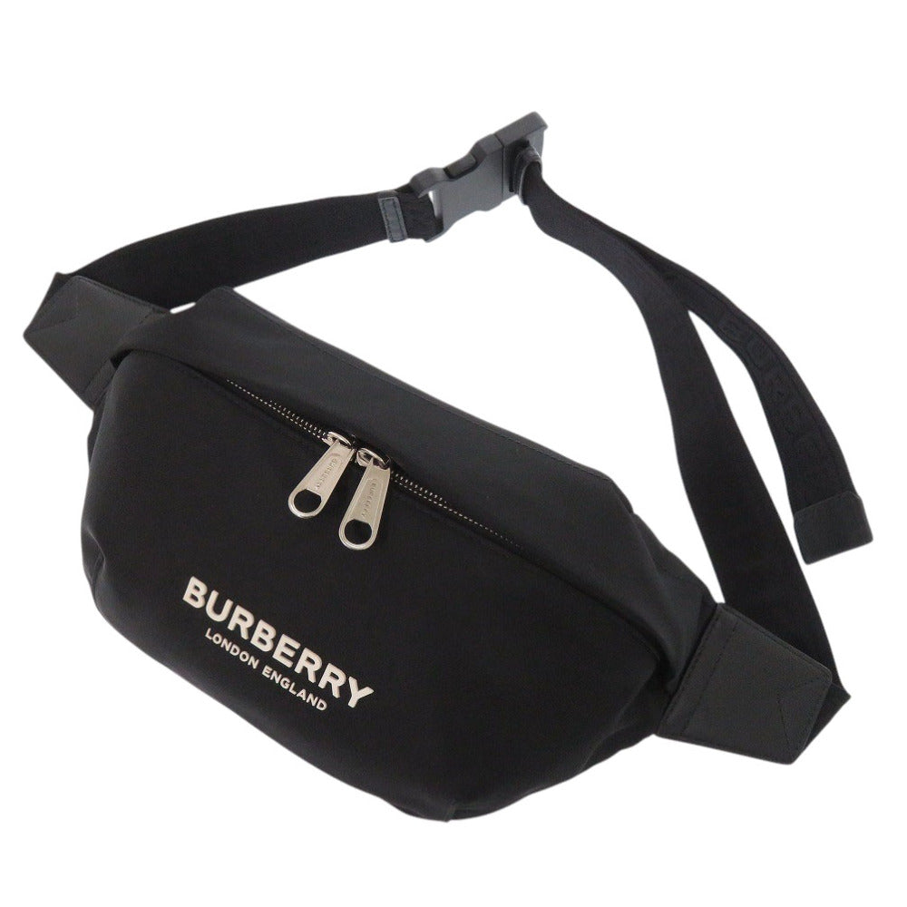 新品同様 バーバリー ナイロン ブラック ウエストバッグ 黒 0303【中古】BURBERRY