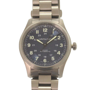 新品同様 ハミルトン カーキ フィールド チタニウム 裏スケ H70205140 ネイビー 自動巻き 腕時計 0317【中古】HAMILTON