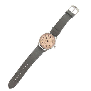 未使用 ティソ ヘリテージ1938 クロノメーター T142.464.16.332.00 ピンク文字盤 グレー SS レザー 自動巻き 腕時計 0318【中古】TISSOT