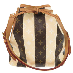 美品 ルイ ヴィトン プチ ノエ モノグラム レイユール M40564 ベージュ ブラウン ショルダーバッグ LV 0345【中古】LOUIS VUITTON