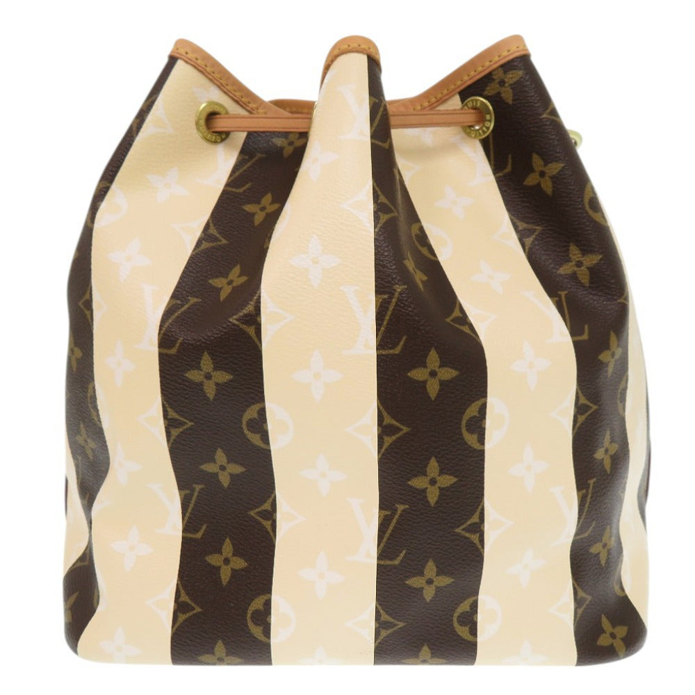 美品 ルイ ヴィトン プチ ノエ モノグラム レイユール M40564 ベージュ ブラウン ショルダーバッグ LV 0345【中古】LOUIS VUITTON