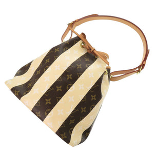 美品 ルイ ヴィトン プチ ノエ モノグラム レイユール M40564 ベージュ ブラウン ショルダーバッグ LV 0345【中古】LOUIS VUITTON