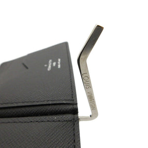 新品同様 ルイ ヴィトン マネークリップ ポルトフォイユ パンス M62978 カードケース タイガ/レザー ブラック LV 0349【中古】LOUIS VUITTON