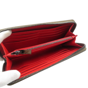 未使用 クリスチャンルブタン パネトーネ 1165044 レザー スパイク スタッズ ブラウン 長財布 0350【中古】Christian Louboutin