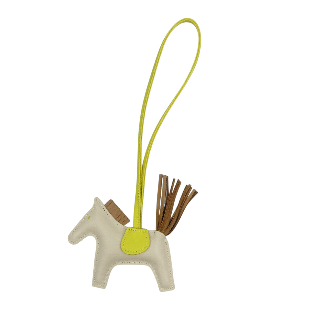 新品同様 エルメス ロデオPM アニョーミロ クレ ライム チャイ U刻印 バッグチャーム 0353【中古】HERMES