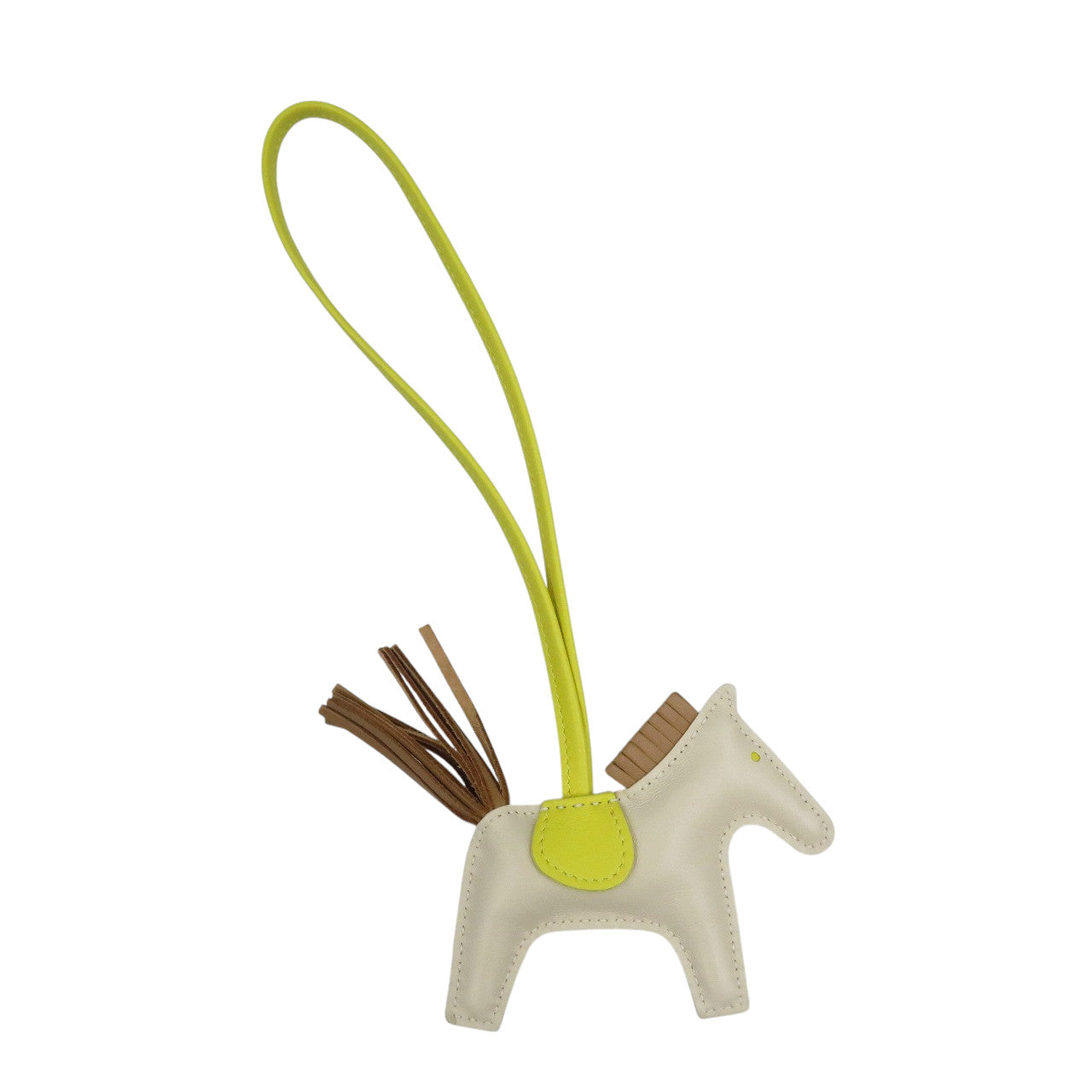 新品同様 エルメス ロデオPM アニョーミロ クレ ライム チャイ U刻印 バッグチャーム 0353【中古】HERMES