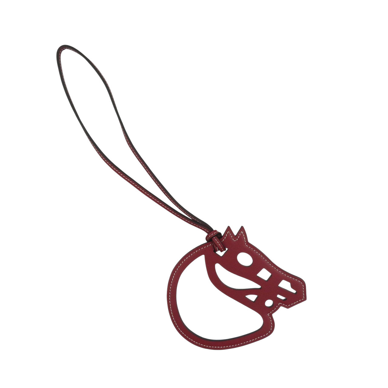 未使用 エルメス パドック シュバル ヴォースイフト ルージュグレナ 赤 バッグチャーム 0359【中古】HERMES