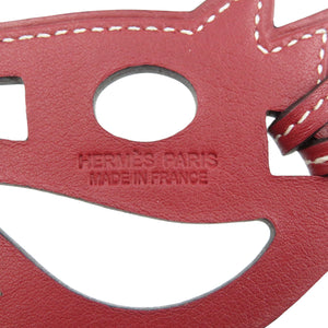 未使用 エルメス パドック シュバル ヴォースイフト ルージュグレナ 赤 バッグチャーム 0359【中古】HERMES