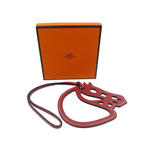 未使用 エルメス パドック シュバル ヴォースイフト ルージュグレナ 赤 バッグチャーム 0359【中古】HERMES