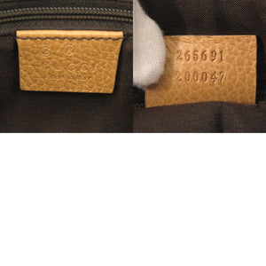 新品同様 グッチ アビー 265691 レザー キャメル ショルダーバッグ 0362【中古】GUCCI
