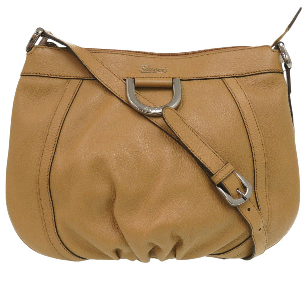 新品同様 グッチ アビー 265691 レザー キャメル ショルダーバッグ 0362【中古】GUCCI