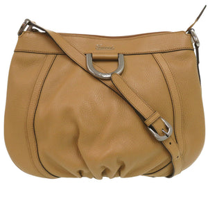 新品同様 グッチ アビー 265691 レザー キャメル ショルダーバッグ 0362【中古】GUCCI