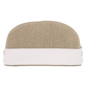 未使用 クロエ CHC23SP870J90106 ポーチ レザー リネンキャンバス ベージュ ホワイト 化粧ポーチ 0374【中古】Chloe