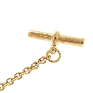 美品 エルメス ユリディス バッファローホーン メタル ブラウン ゴールド ネックレス 0375【中古】HERMES