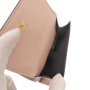 新品同様 フェンディ ローマ マイクロ 8M0395 レザー ピンク 三つ折り財布 0377【中古】FENDI