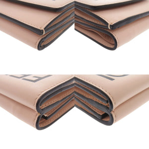 新品同様 フェンディ ローマ マイクロ 8M0395 レザー ピンク 三つ折り財布 0377【中古】FENDI