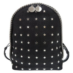 新品同様 ステラマッカートニー ファラベラ スタースタッズ ジップアラウンド ポリエステル ブラック リュック デイパック 黒 0386【中古】Stella McCartney