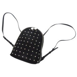 新品同様 ステラマッカートニー ファラベラ スタースタッズ ジップアラウンド ポリエステル ブラック リュック デイパック 黒 0386【中古】Stella McCartney