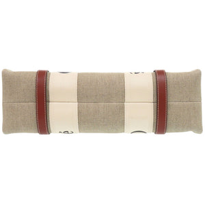 未使用 クロエ WOODY ウッディ ミディアム トートバッグ CHC22AS383I2690U レザー/リネンキャンバス ブラウン ハンドバッグ 茶 0387【中古】Chloe