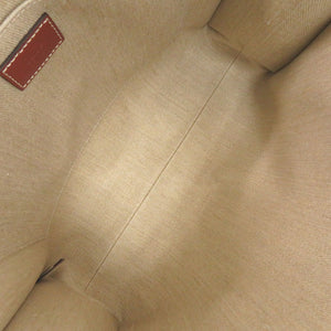 未使用 クロエ WOODY ウッディ ミディアム トートバッグ CHC22AS383I2690U レザー/リネンキャンバス ブラウン ハンドバッグ 茶 0387【中古】Chloe