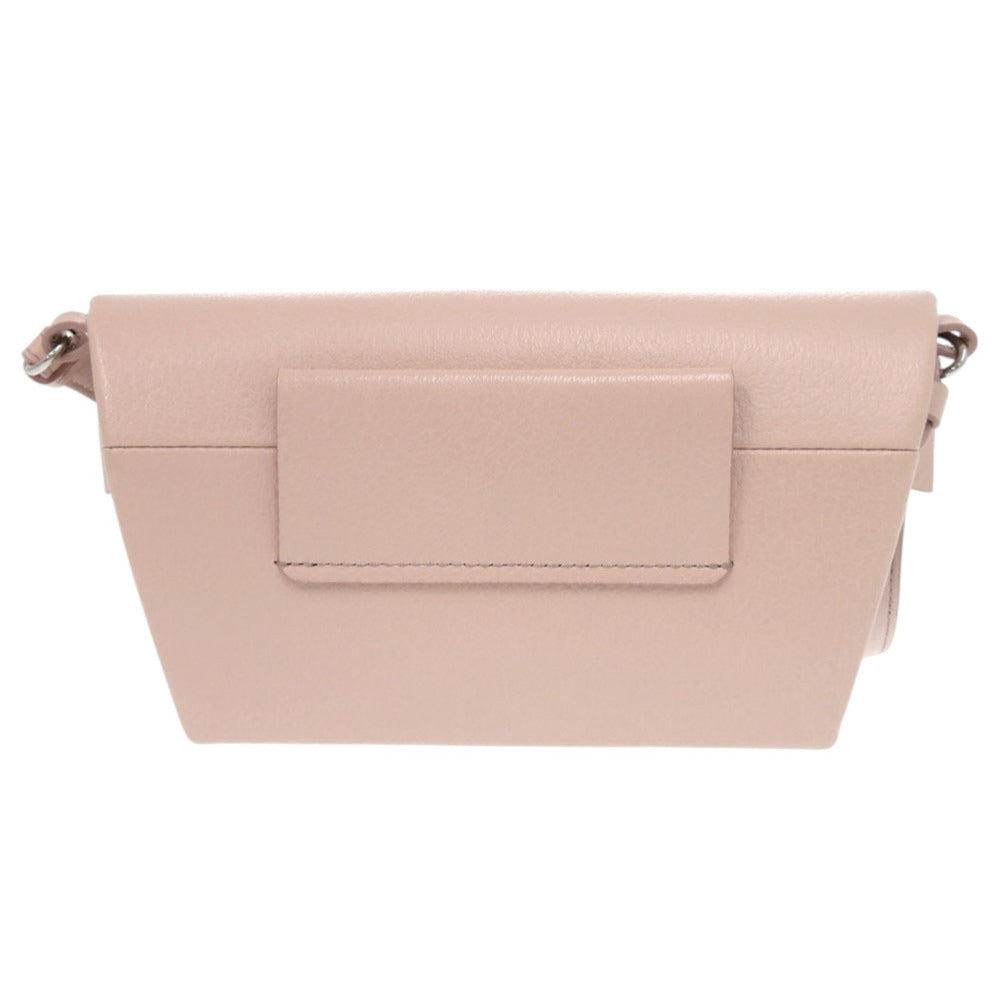未使用品 メゾン マルジェラ スナッチ S56WF0156 レザー ピンク ショルダーバッグ 0388【中古】Maison Margiela