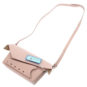 未使用品 メゾン マルジェラ スナッチ S56WF0156 レザー ピンク ショルダーバッグ 0388【中古】Maison Margiela