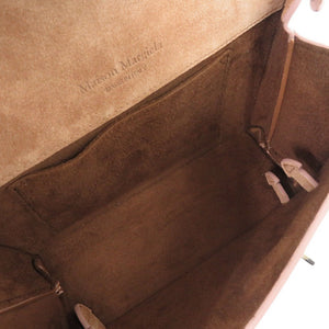 未使用品 メゾン マルジェラ スナッチ S56WF0156 レザー ピンク ショルダーバッグ 0388【中古】Maison Margiela