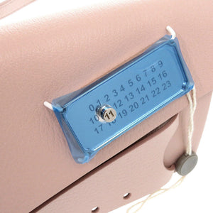 未使用品 メゾン マルジェラ スナッチ S56WF0156 レザー ピンク ショルダーバッグ 0388【中古】Maison Margiela