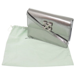 未使用 オフホワイト OWNN014F21LEA0037200 レザー シルバー ショルダーバッグ 0390【中古】OFF-WHITE