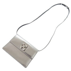 未使用 オフホワイト OWNN014F21LEA0037200 レザー シルバー ショルダーバッグ 0390【中古】OFF-WHITE