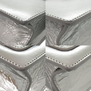 未使用 オフホワイト OWNN014F21LEA0037200 レザー シルバー ショルダーバッグ 0390【中古】OFF-WHITE